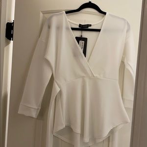 Pretty little thing white tie blouse